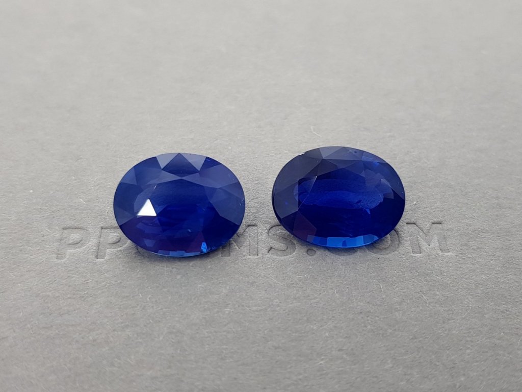 Pair of unheated sapphires 14.10 ct, GRS Image №1