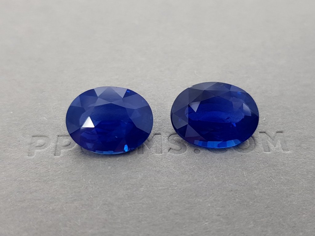 Pair of unheated sapphires 14.10 ct, GRS Image №3