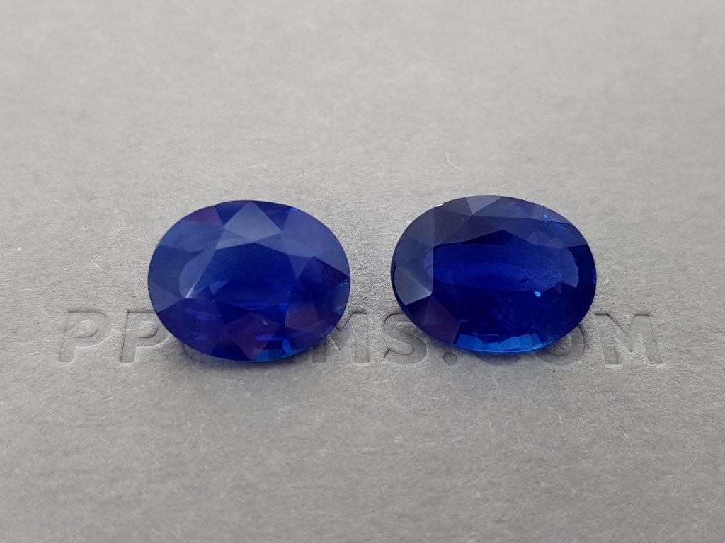 Pair of unheated sapphires 14.10 ct, GRS Image №5