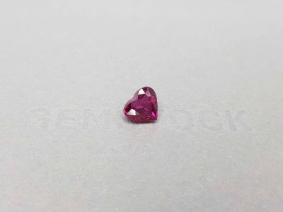 Unheated heart shape pigeon's blood ruby 3.02 ct, Mozambique photo