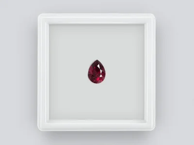 Pear cut rhodolite garnet 2.32 ct, Tanzania photo