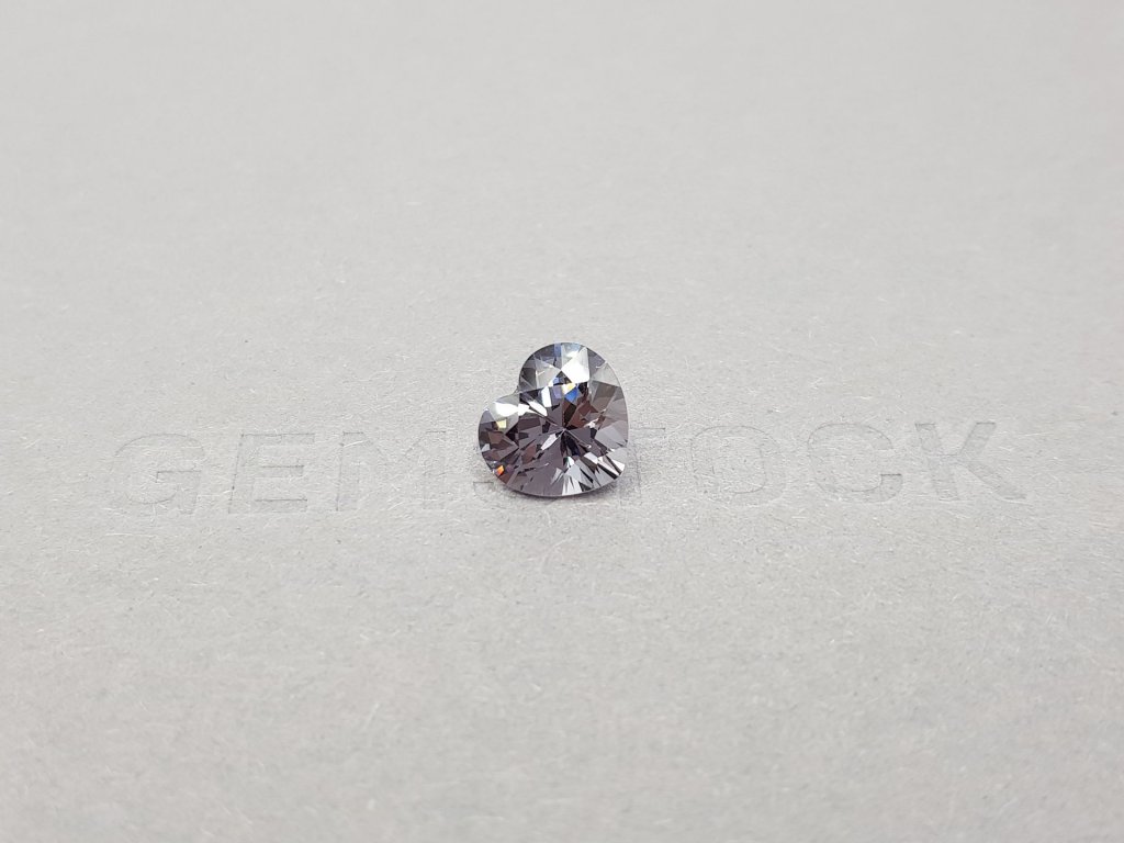 Steel gray spinel in heart shape 2.30 ct, Tanzania Image №1