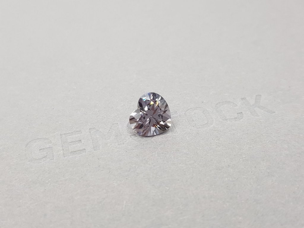 Steel gray spinel in heart shape 2.30 ct, Tanzania Image №2
