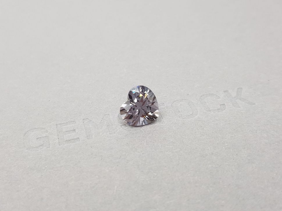 Steel gray spinel in heart shape 2.30 ct, Tanzania Image №2