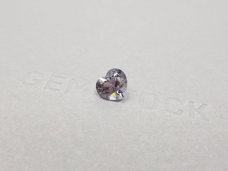 Steel gray spinel in heart shape 2.30 ct, Tanzania Image №3