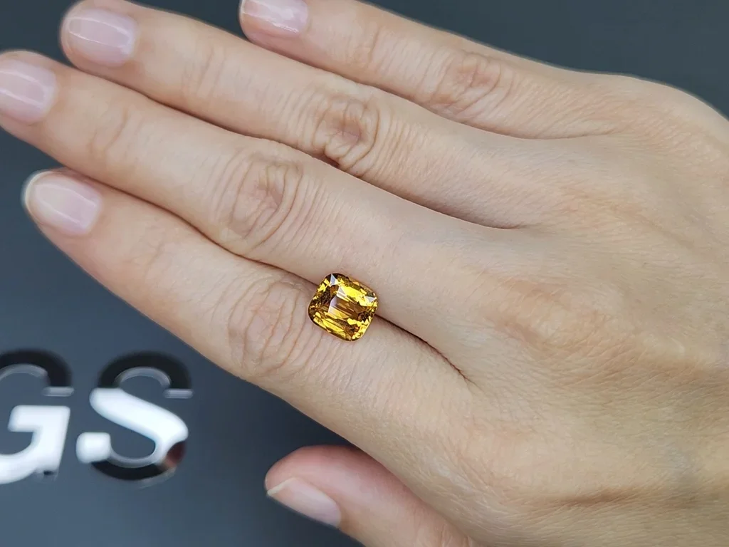 Zafiro amarillo brillante talla cojín de 3,65 quilates, Sri Lanka Image №2