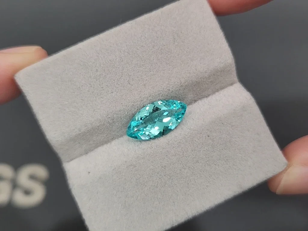 Tourmaline Paraiba bleu néon taille marquise 2,20 carats, Afrique Image №4