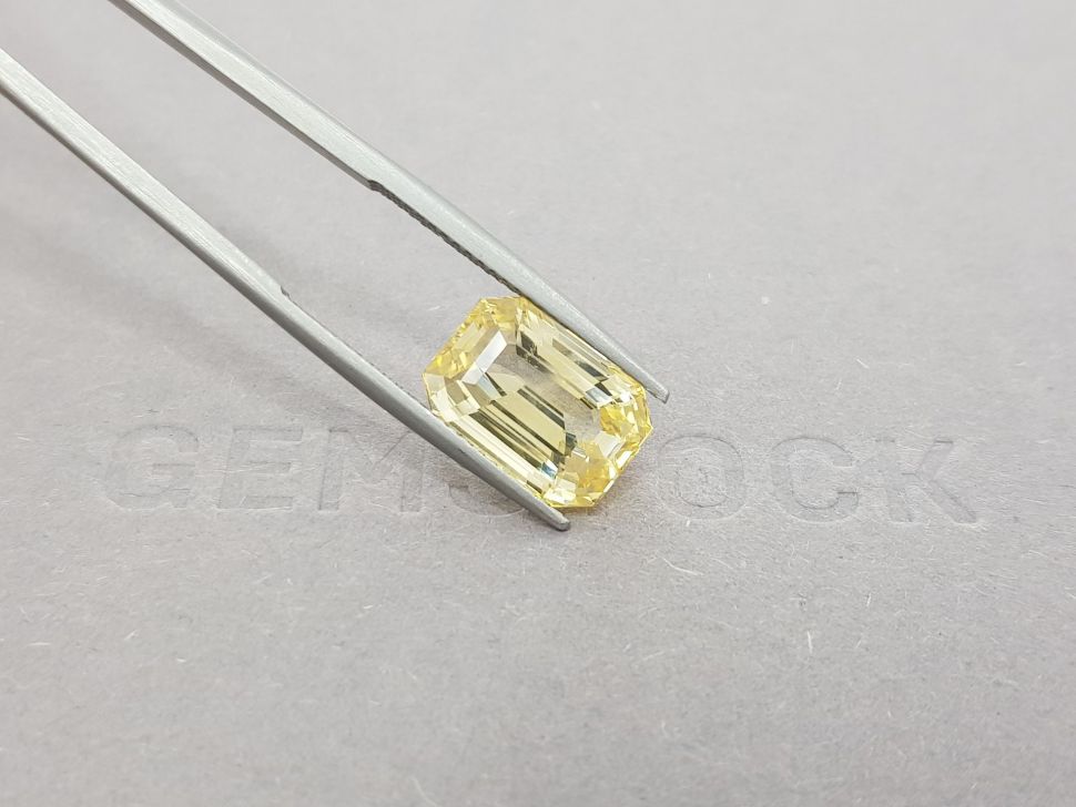 Unheated straw yellow octagon cut sapphire 7.74 ct, Sri Lanka Image №4