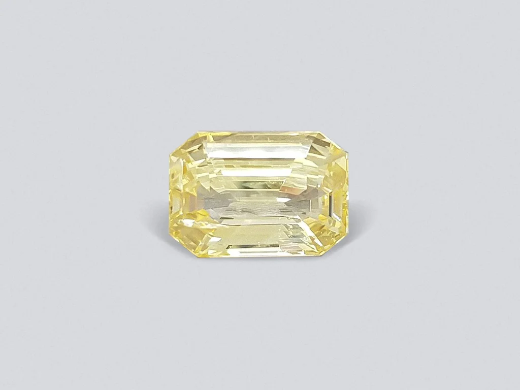 Unheated straw yellow octagon cut sapphire 7.74 ct, Sri Lanka Image №1