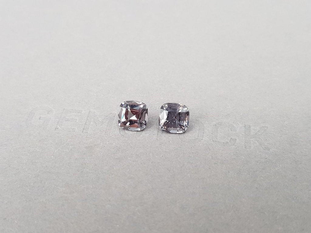 Pair of gray-violet cushion-cut Burmese spinel 2.41 ct Image №3