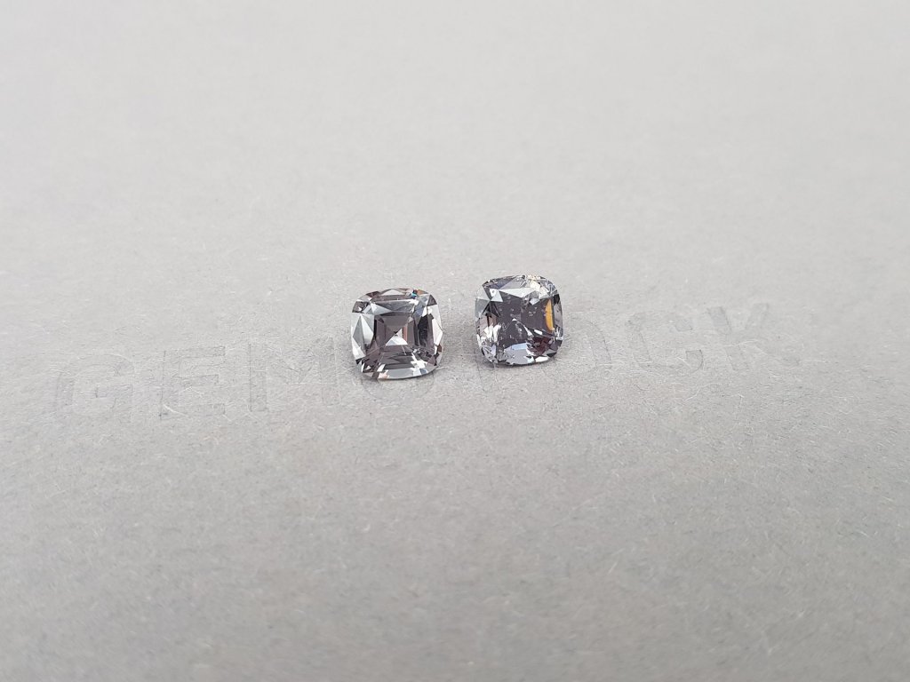 Pair of gray-violet cushion-cut Burmese spinel 2.41 ct Image №2