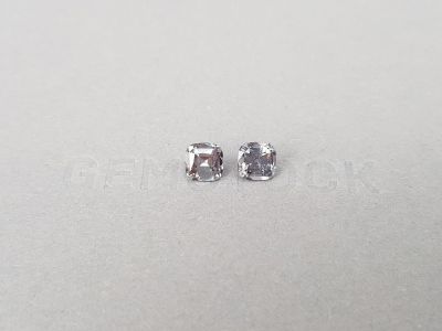 Pair of gray-violet cushion-cut Burmese spinel 2.41 ct photo