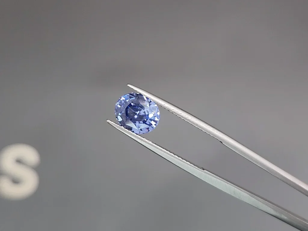 Pastel blue sapphire in oval cut 2.85 carats, Sri Lanka Image №3