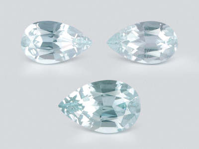 Satz aquamarine im birnenschliff 1,81 karat, Madagaskar photo