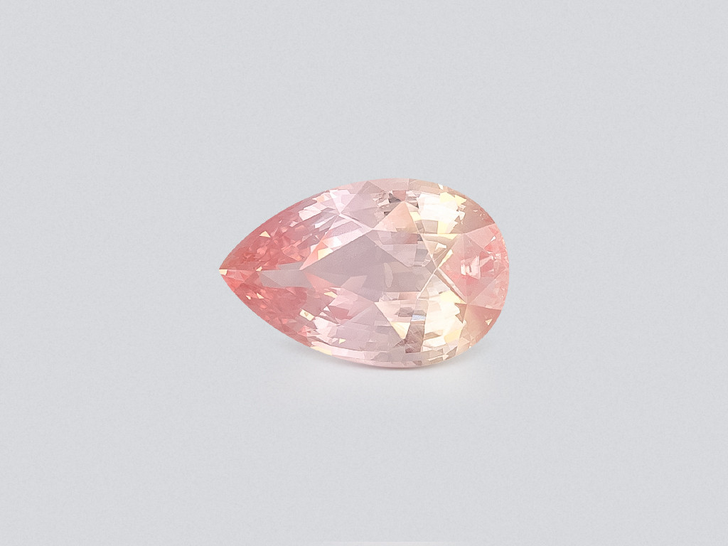 Saphir Padparadscha non chauffé taille en poire 11,62 carats, Sri Lanka Image №1