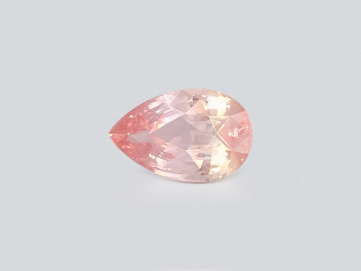 Saphir Padparadscha non chauffé taille en poire 11,62 carats, Sri Lanka photo
