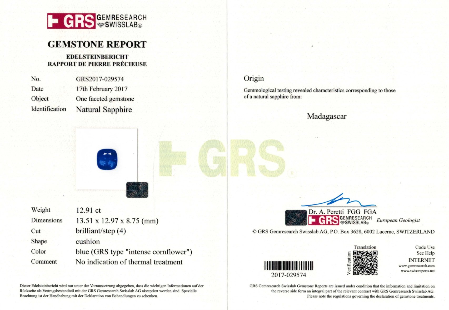 Par de zafiros azules de 26,04 quilates. GRS: Sin calefacción, Int. Aciano, Madagascar Image №6