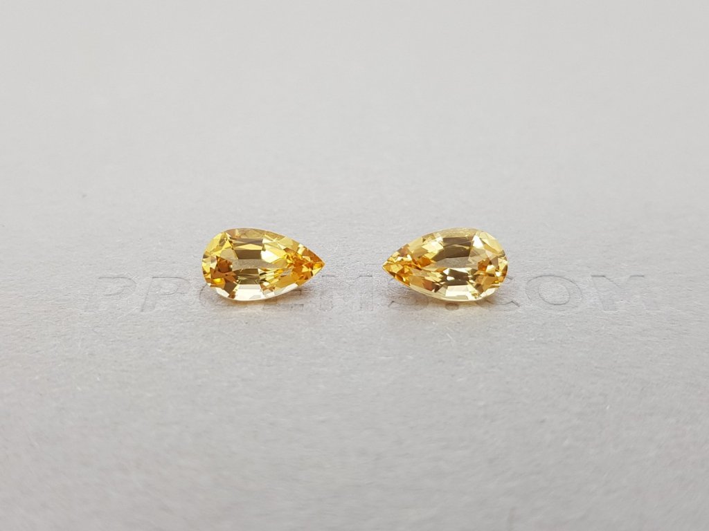 Pair of Imperial topazes 2.42 ct, Brazil Image №1