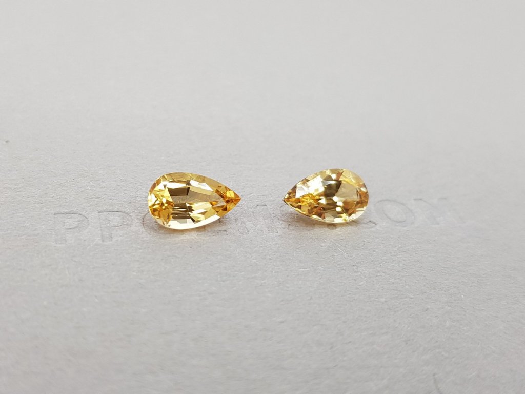 Pair of Imperial topazes 2.42 ct, Brazil Image №2