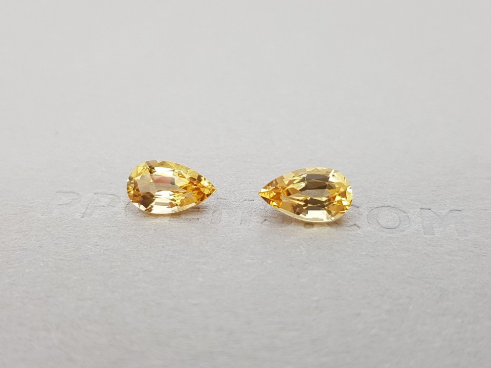 Pair of Imperial topazes 2.42 ct, Brazil Image №3