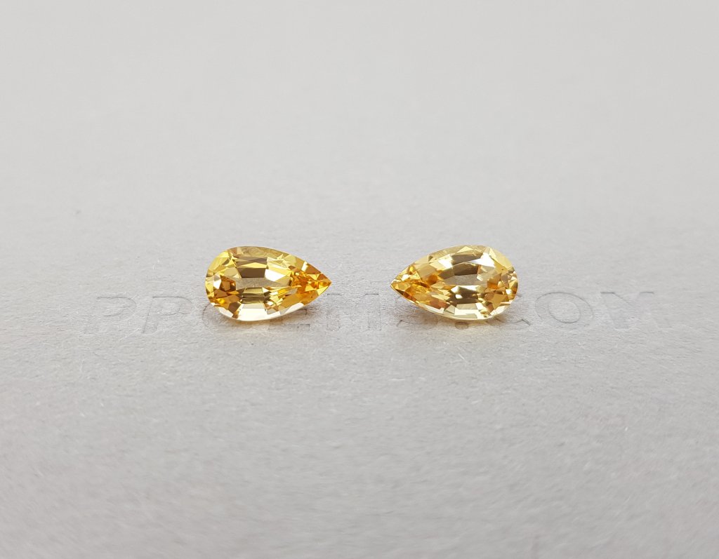 Pair of Imperial topazes 2.42 ct, Brazil Image №4