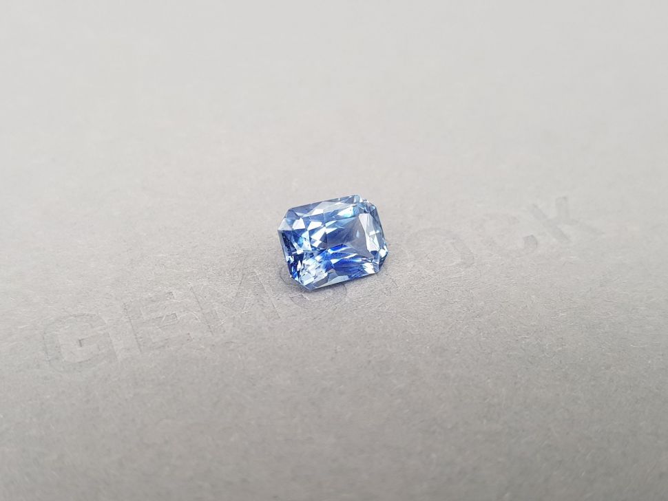 Blue unheated sapphire 3.08 ct octagon cut, Sri Lanka Image №2