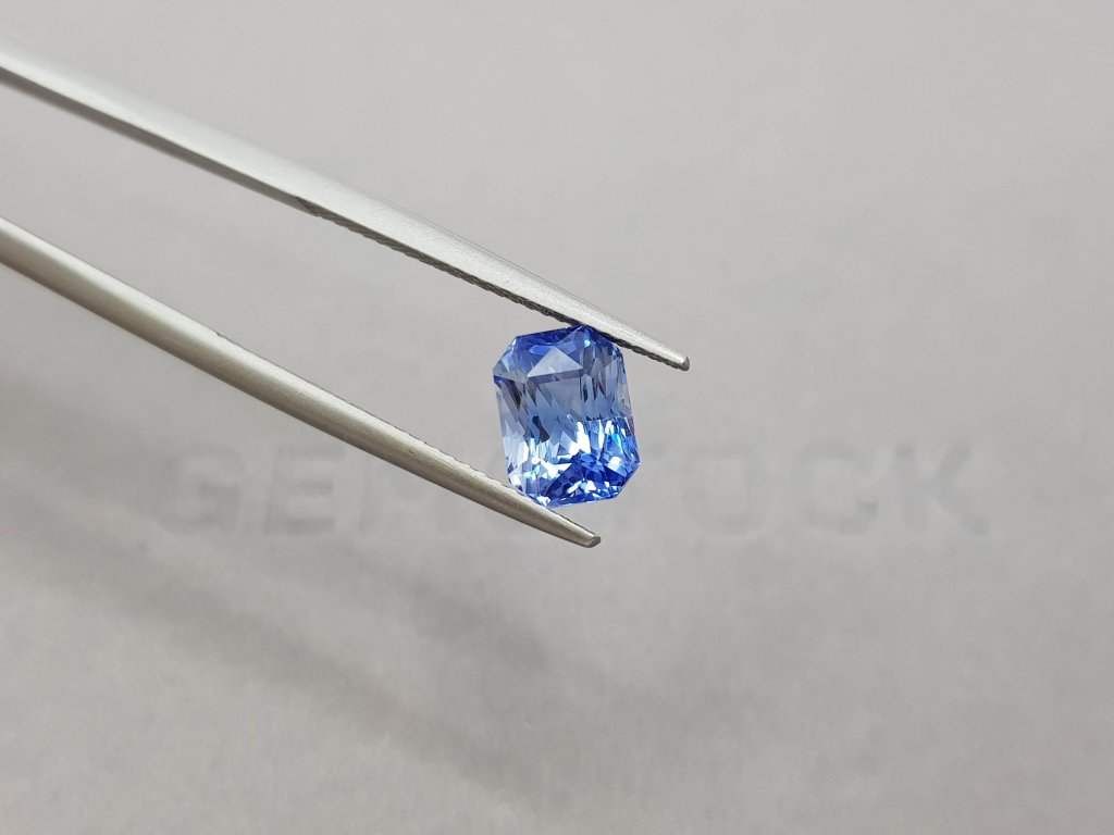 Unheated light blue radiant cut sapphire 2.53 ct, Sri Lanka Image №2