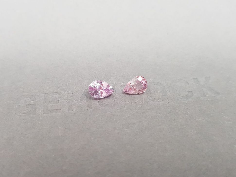 Pair of unheated pink sapphires 1.39 ct, Madagascar Image №2