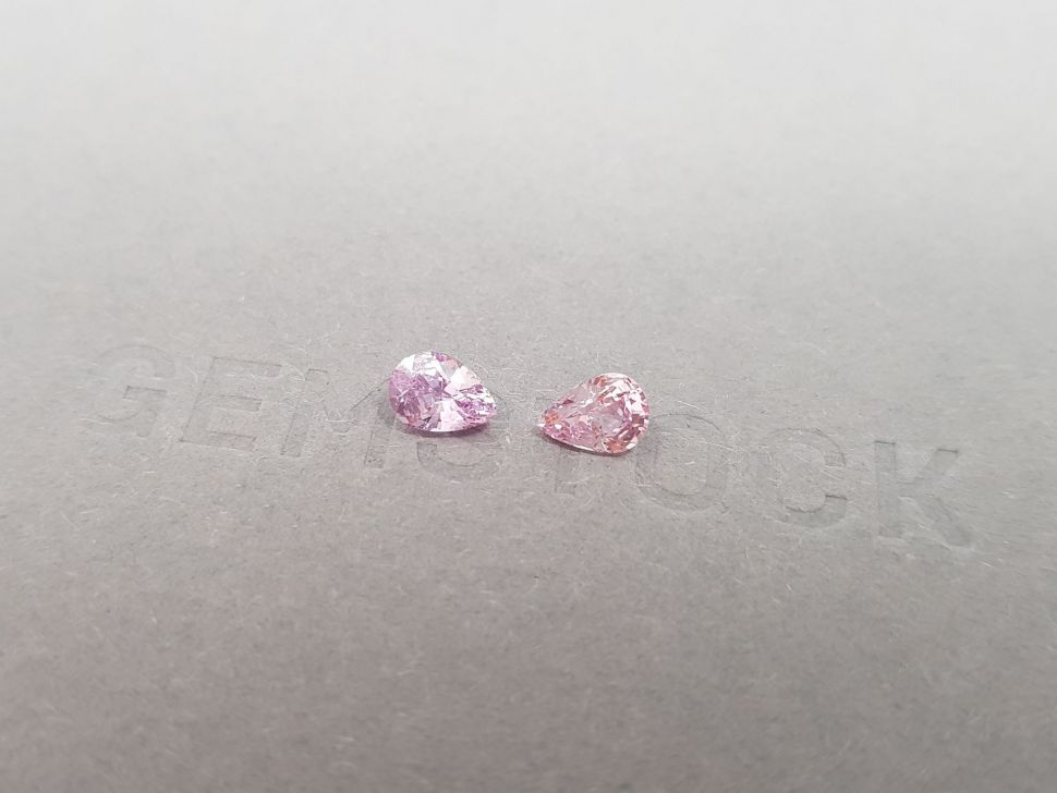 Pair of unheated pink sapphires 1.39 ct, Madagascar Image №3