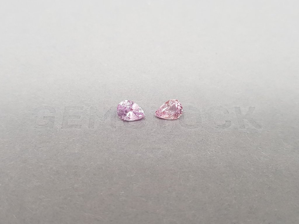 Pair of unheated pink sapphires 1.39 ct, Madagascar Image №1