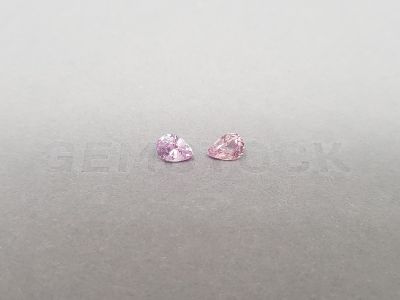 Pair of unheated pink sapphires 1.39 ct, Madagascar photo