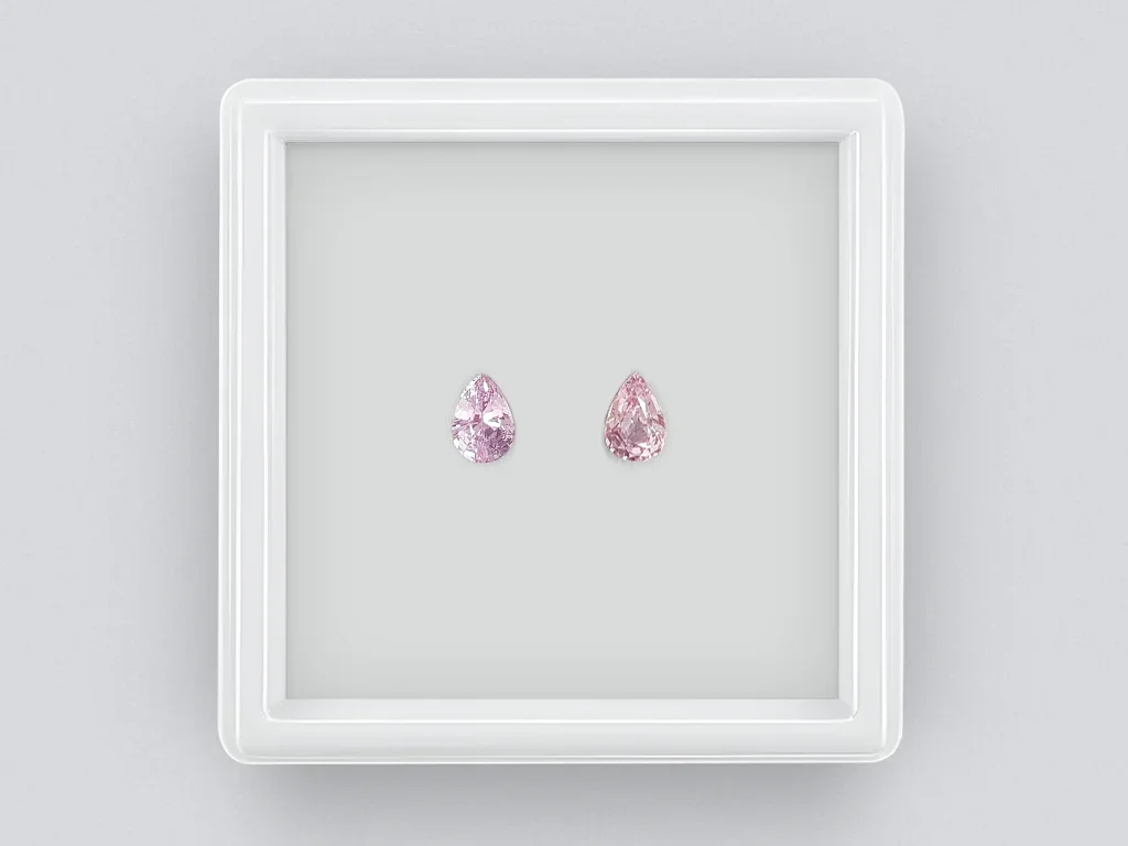 Pair of unheated pink sapphires 1.39 ct, Madagascar Image №1