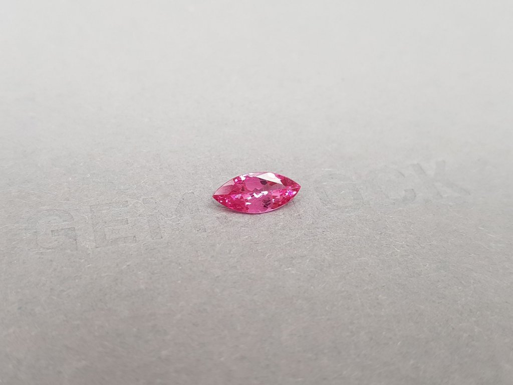 Vivid-pink Mahenge spinel in marquise cut 0.77 ct, Tanzania Image №2