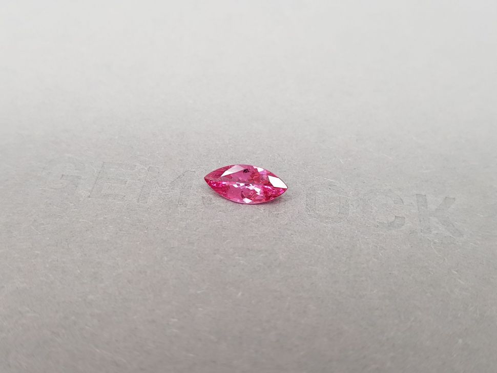 Vivid-pink Mahenge spinel in marquise cut 0.77 ct, Tanzania Image №3