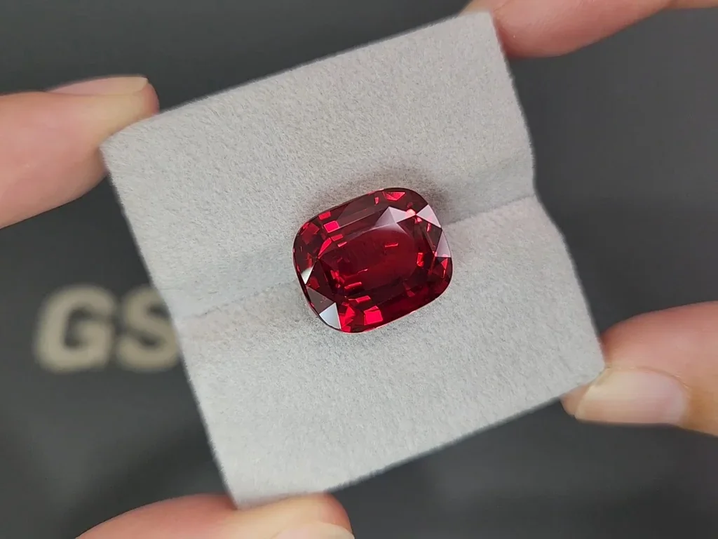Investment grade Vibrant Pigeon Blood ruby cushion cut 14.05 carats, Madagascar (GRS, AGL, SSEF) Image №5
