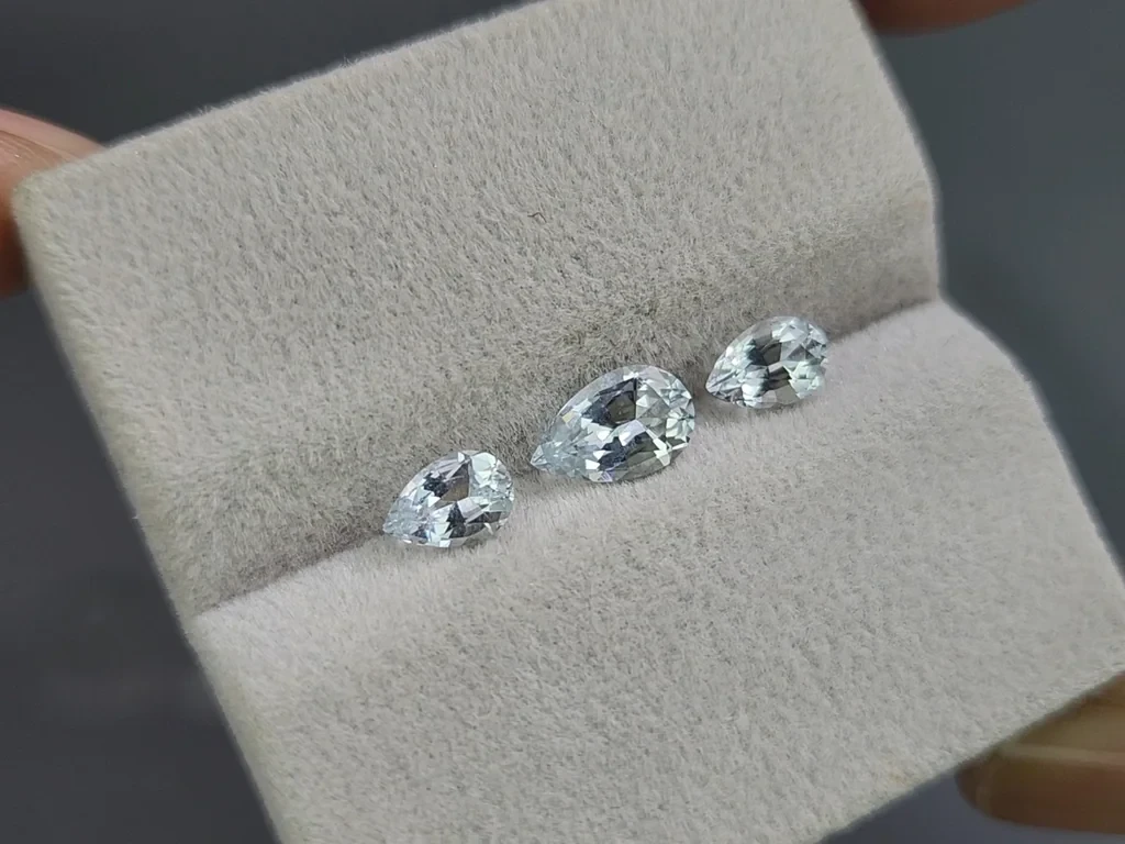 Ensemble aigues-marines taille poire, 1,46 carat, Madagascar Image №5