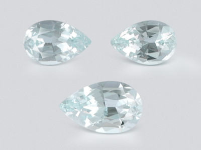 Ensemble aigues-marines taille poire, 1,46 carat, Madagascar photo