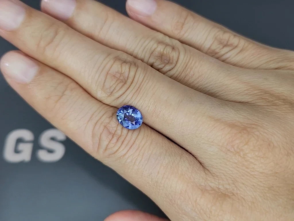 Saphir bleu taille coussin non chauffé de 2,05 carats, Sri Lanka Image №2