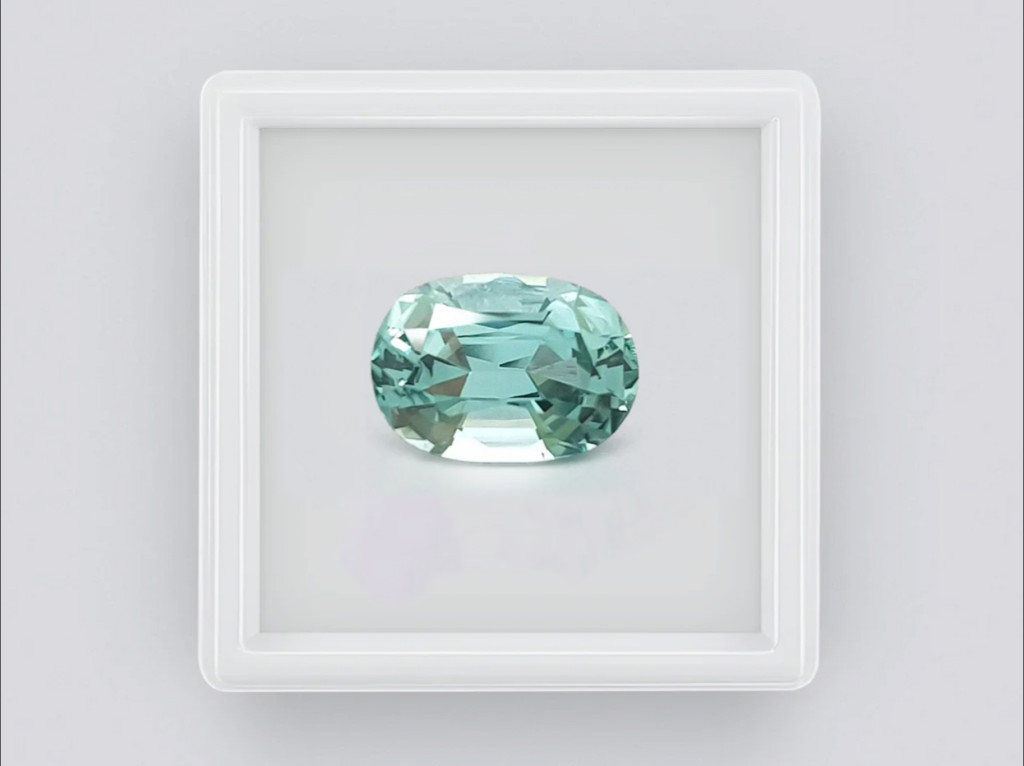 3.26-carat greenish-blue tourmaline, Afghanistan Image №1
