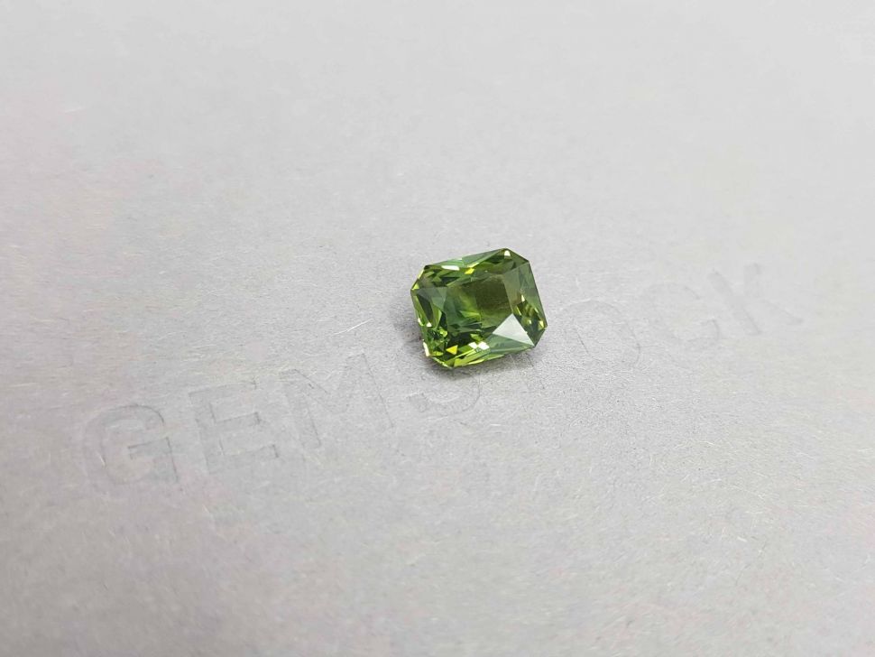 Cushion cut green sapphire from Tanzania 3.10 ct Image №2