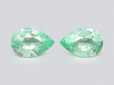 Pair of Paraiba pear cut tourmalines 3.19 ct, Mozambique photo