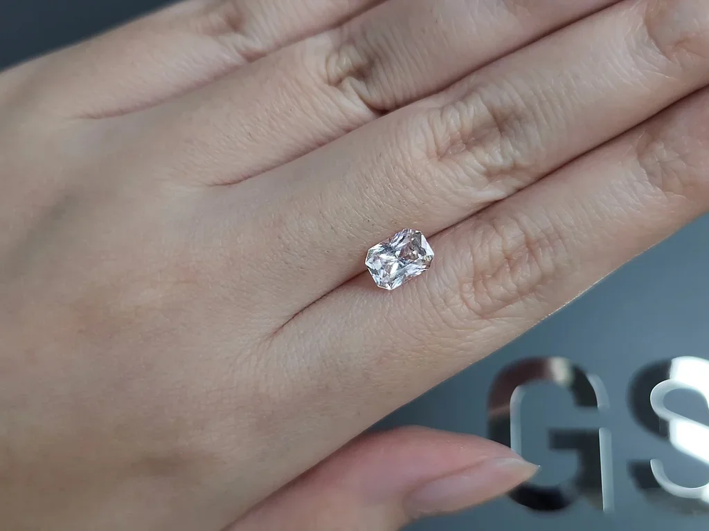 Zafiro blanco talla radiante 1,62 quilates, Sri Lanka Image №2