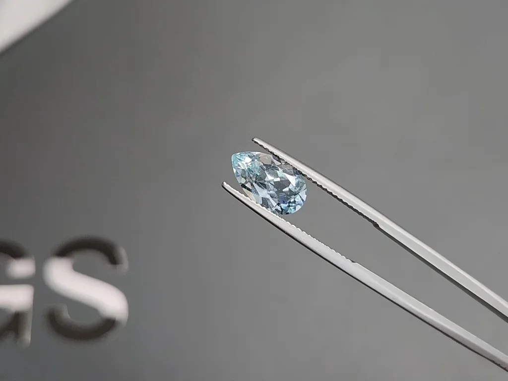 Aigue-marine bleue douce taille poire de 2,43 carats, Afrique Image №3