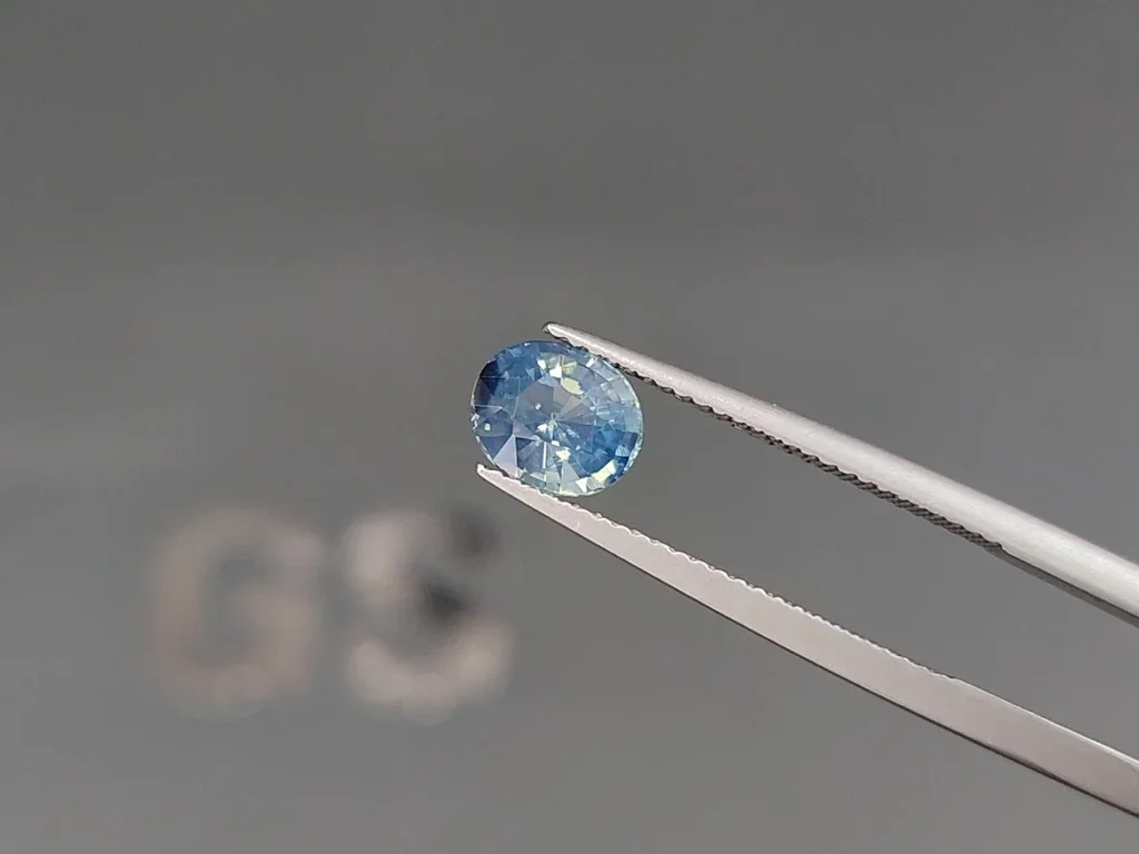 Unheated sapphire Teal oval cut 1.52 carats, Sri Lanka Image №3