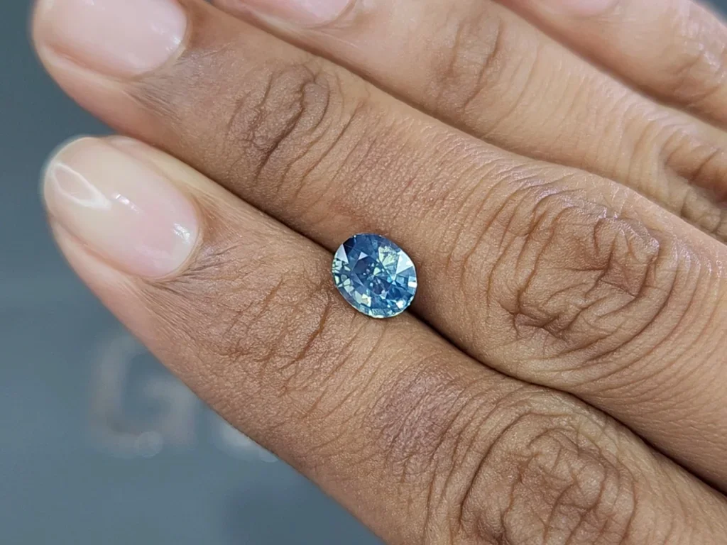 Unheated sapphire Teal oval cut 1.52 carats, Sri Lanka Image №2