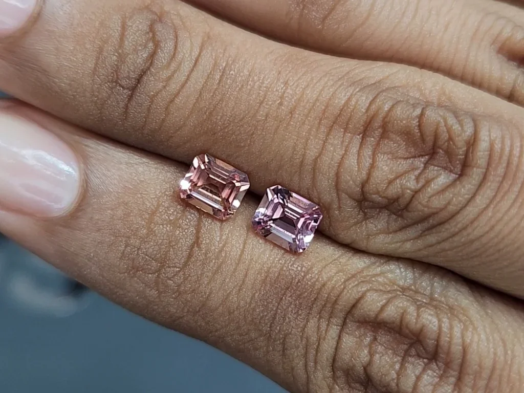Pair of tourmalines octagon cut  1.95 carats, Africa Image №2