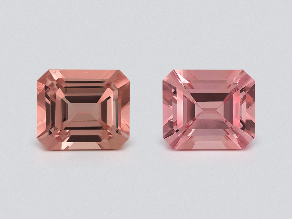 Pair of tourmalines octagon cut  1.95 carats, Africa Image №1