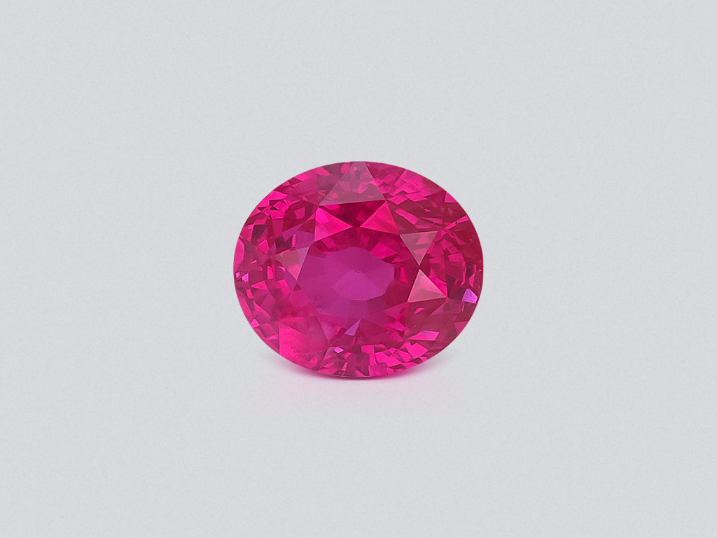 Unheated ruby Vivid pink red oval cut  3.12 carats, Sri Lanka Image №1