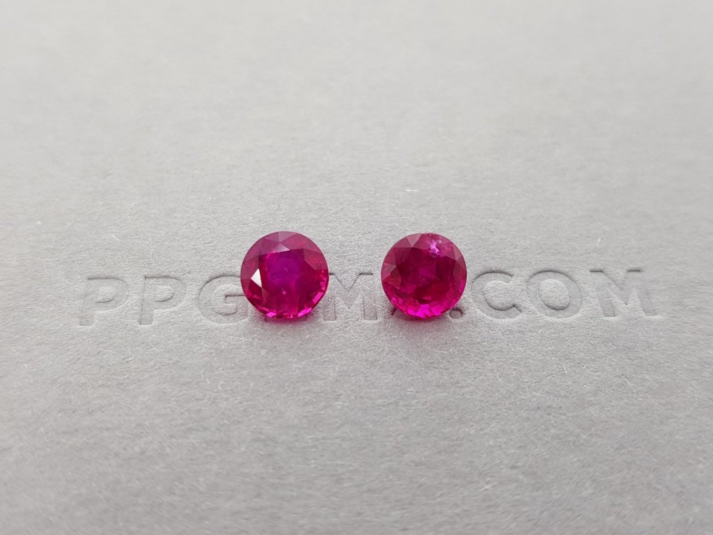 Par de rubíes birmanos de 2,28 quilates sin calentar, GRS Image №3