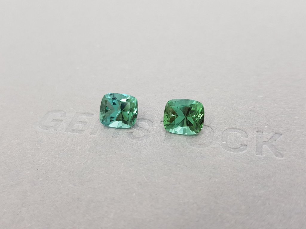 Pair of green verdelites 3.93 ct, GFCO Image №3
